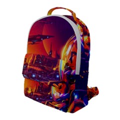 Far-future-human-colonization Flap Pocket Backpack (large) by Salman4z