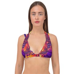 Far-future-human-colonization Double Strap Halter Bikini Top by Salman4z