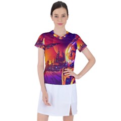 Far-future-human-colonization Women s Sports Top by Salman4z