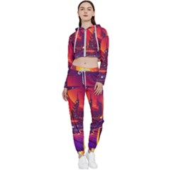 Far-future-human-colonization Cropped Zip Up Lounge Set by Salman4z