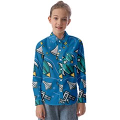 About-space-seamless-pattern Kids  Long Sleeve Shirt