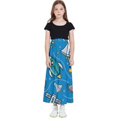 About-space-seamless-pattern Kids  Flared Maxi Skirt by Salman4z