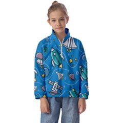 About-space-seamless-pattern Kids  Half Zip Hoodie by Salman4z