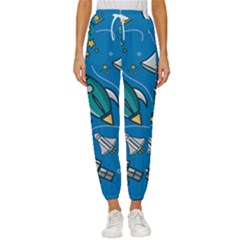 About-space-seamless-pattern Women s Cropped Drawstring Pants by Salman4z