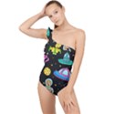 Seamless-pattern-with-space-objects-ufo-rockets-aliens-hand-drawn-elements-space Frilly One Shoulder Swimsuit View1