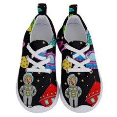 Seamless-pattern-with-space-objects-ufo-rockets-aliens-hand-drawn-elements-space Running Shoes by Salman4z