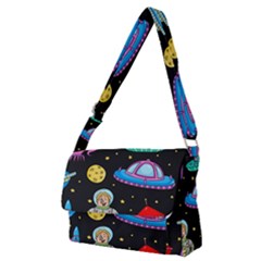 Seamless-pattern-with-space-objects-ufo-rockets-aliens-hand-drawn-elements-space Full Print Messenger Bag (m) by Salman4z