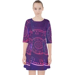 Time-machine Quarter Sleeve Pocket Dress by Salman4z