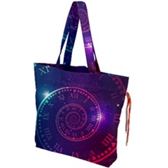 Time-machine Drawstring Tote Bag by Salman4z