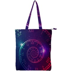 Time-machine Double Zip Up Tote Bag by Salman4z