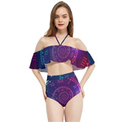 Time-machine Halter Flowy Bikini Set  by Salman4z