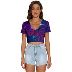 Time-machine V-neck Crop Top by Salman4z