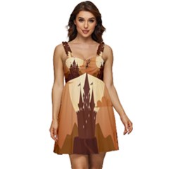 Beautiful-castle Ruffle Strap Babydoll Chiffon Dress by Salman4z