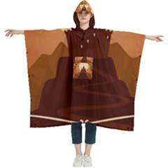 Beautiful-castle Women s Hooded Rain Ponchos by Salman4z