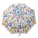 Monster-cool-seamless-pattern Folding Umbrellas View1