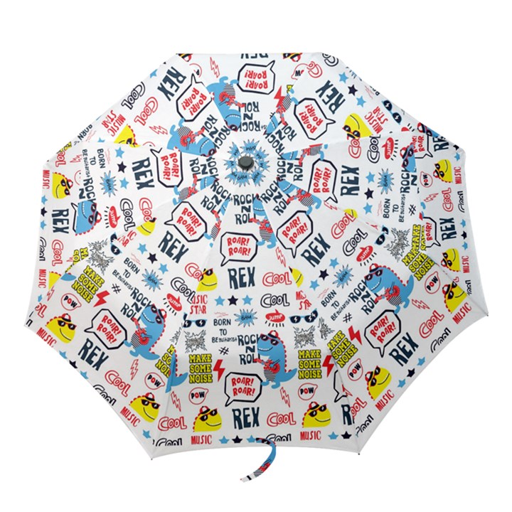 Monster-cool-seamless-pattern Folding Umbrellas