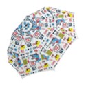 Monster-cool-seamless-pattern Folding Umbrellas View2