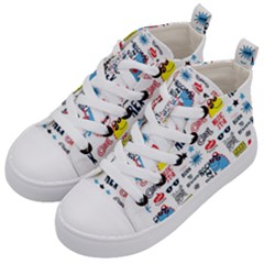 Monster-cool-seamless-pattern Kids  Mid-top Canvas Sneakers by Salman4z