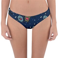 Monster-alien-pattern-seamless-background Reversible Hipster Bikini Bottoms by Salman4z