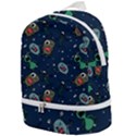 Monster-alien-pattern-seamless-background Zip Bottom Backpack View1