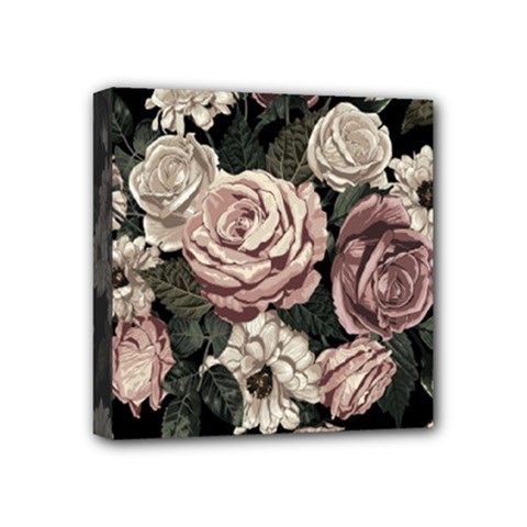 Elegant-seamless-pattern-blush-toned-rustic-flowers Mini Canvas 4  X 4  (stretched) by Salman4z