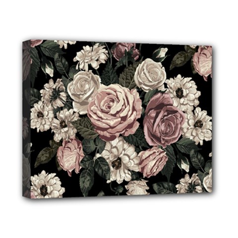 Elegant-seamless-pattern-blush-toned-rustic-flowers Canvas 10  X 8  (stretched) by Salman4z