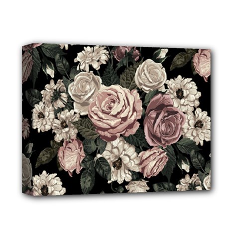 Elegant-seamless-pattern-blush-toned-rustic-flowers Deluxe Canvas 14  X 11  (stretched) by Salman4z