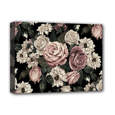 Elegant-seamless-pattern-blush-toned-rustic-flowers Deluxe Canvas 16  X 12  (stretched)  by Salman4z