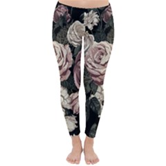 Elegant-seamless-pattern-blush-toned-rustic-flowers Classic Winter Leggings by Salman4z