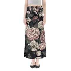 Elegant-seamless-pattern-blush-toned-rustic-flowers Full Length Maxi Skirt by Salman4z