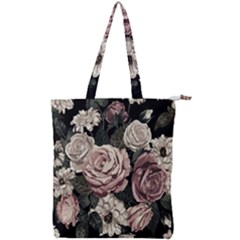 Elegant-seamless-pattern-blush-toned-rustic-flowers Double Zip Up Tote Bag by Salman4z