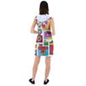 Retro-cameras-audio-cassettes-hand-drawn-pop-art-style-seamless-pattern Racer Back Hoodie Dress View2