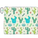 Cactus-succulents-floral-seamless-pattern Canvas Cosmetic Bag (XXXL) View1