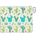 Cactus-succulents-floral-seamless-pattern Canvas Cosmetic Bag (XXXL) View2