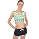 Cactus-succulents-floral-seamless-pattern V-Back Sports Bra View1