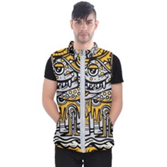 Crazy-abstract-doodle-social-doodle-drawing-style Men s Puffer Vest by Salman4z