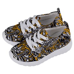 Crazy-abstract-doodle-social-doodle-drawing-style Kids  Lightweight Sports Shoes by Salman4z