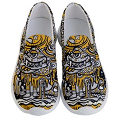 Crazy-abstract-doodle-social-doodle-drawing-style Men s Lightweight Slip Ons by Salman4z