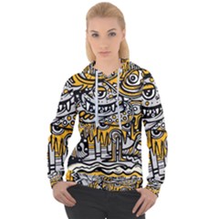 Crazy-abstract-doodle-social-doodle-drawing-style Women s Overhead Hoodie by Salman4z