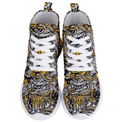 Crazy-abstract-doodle-social-doodle-drawing-style Women s Lightweight High Top Sneakers by Salman4z