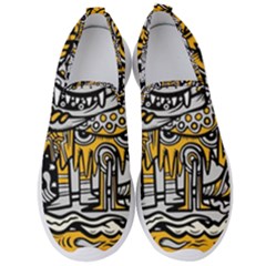 Crazy-abstract-doodle-social-doodle-drawing-style Men s Slip On Sneakers by Salman4z