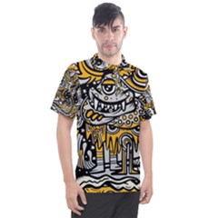 Crazy-abstract-doodle-social-doodle-drawing-style Men s Polo Tee by Salman4z