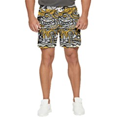 Crazy-abstract-doodle-social-doodle-drawing-style Men s Runner Shorts by Salman4z