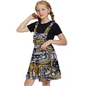 Crazy-abstract-doodle-social-doodle-drawing-style Kids  Apron Dress View2