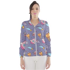 Outer-space-seamless-background Women s Windbreaker by Salman4z