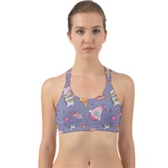 Outer-space-seamless-background Back Web Sports Bra by Salman4z