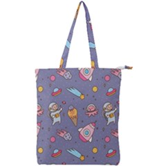 Outer-space-seamless-background Double Zip Up Tote Bag by Salman4z