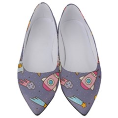 Outer-space-seamless-background Women s Low Heels by Salman4z