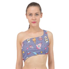 Outer-space-seamless-background Spliced Up Bikini Top  by Salman4z