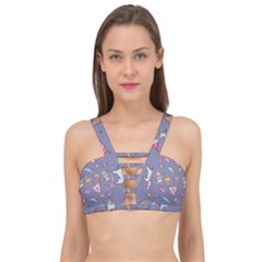 Outer-space-seamless-background Cage Up Bikini Top by Salman4z